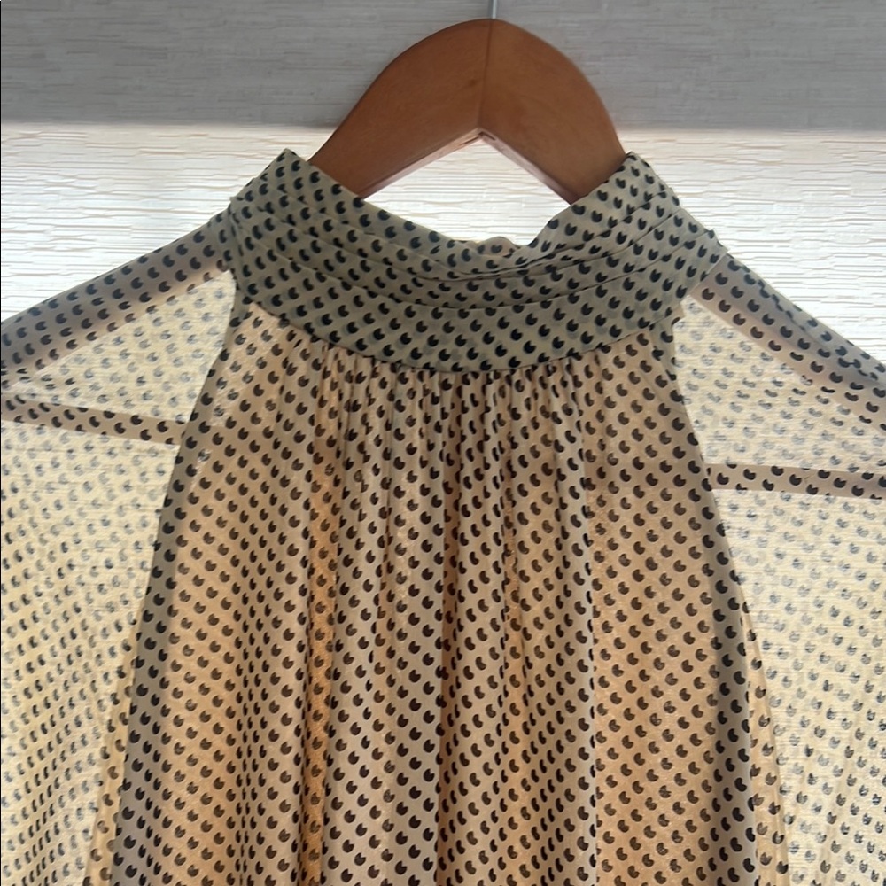 Tory Burch Elegant Polka Dot Dress in Beige - Picture 3 of 12
